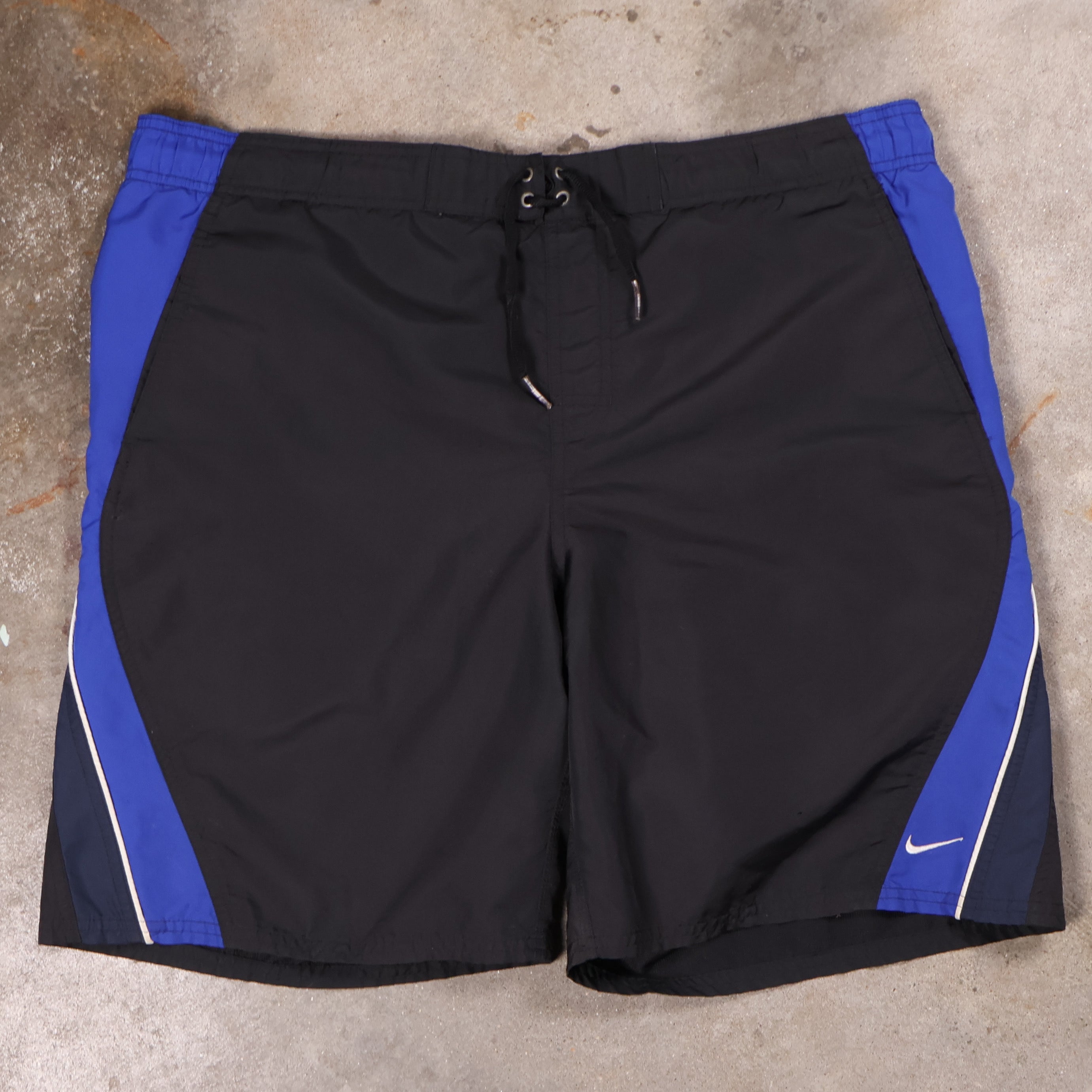 Blue/Black Nike Nylon Swimming Shorts (XL)