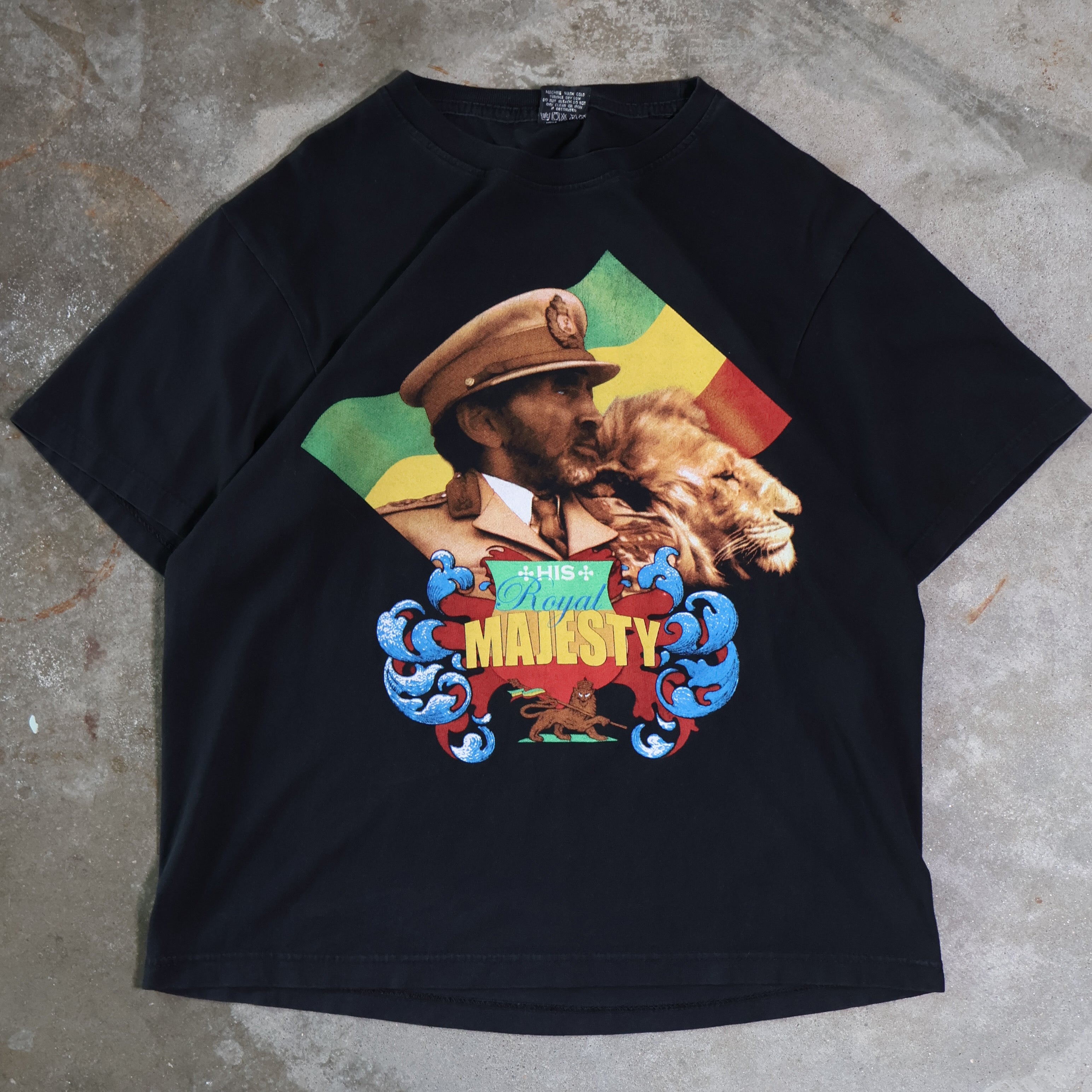 Haile Selassie Ethopian Emperor T-Shirt 00s (Large)