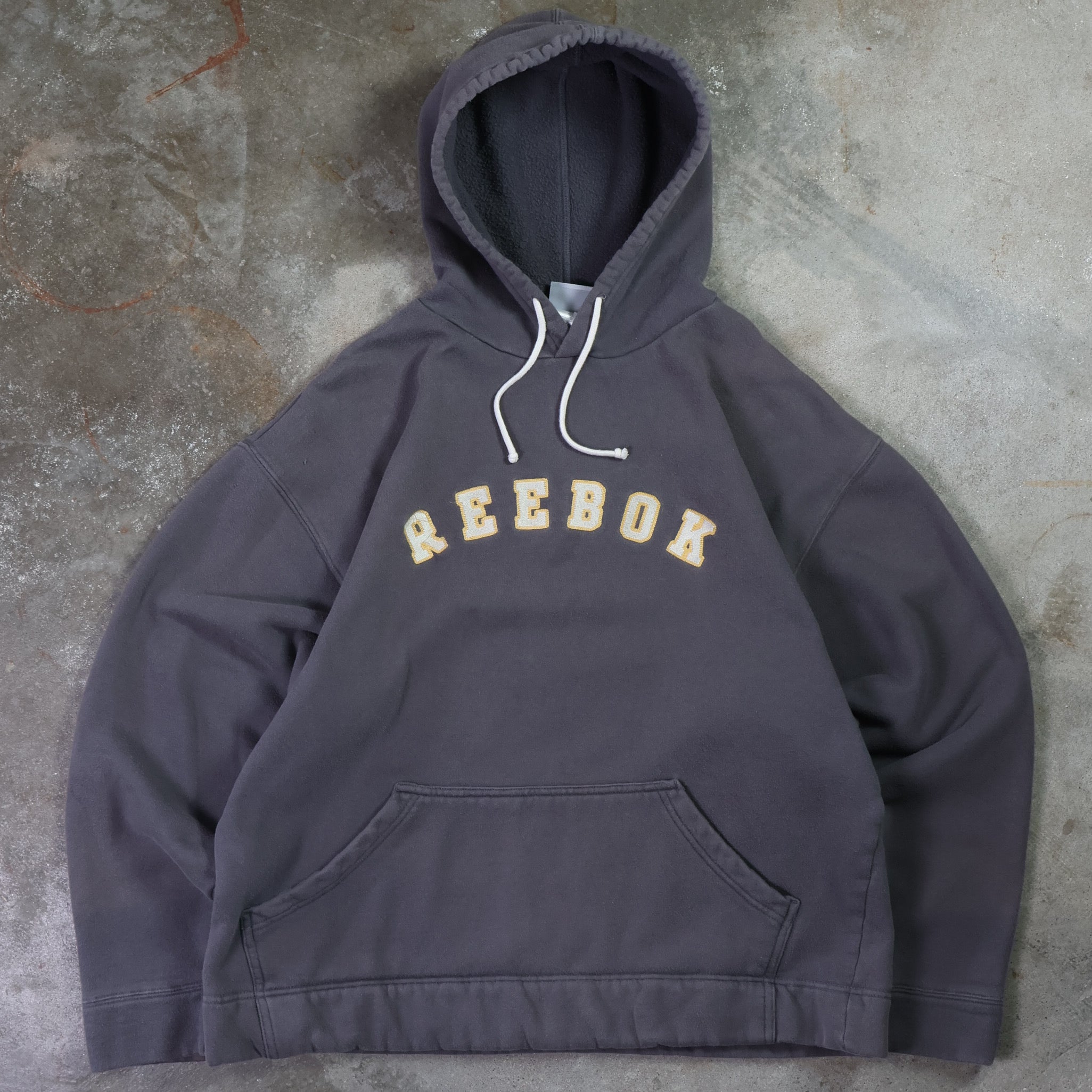 Gray Reebok Spellout Hoodie 00s (Medium)