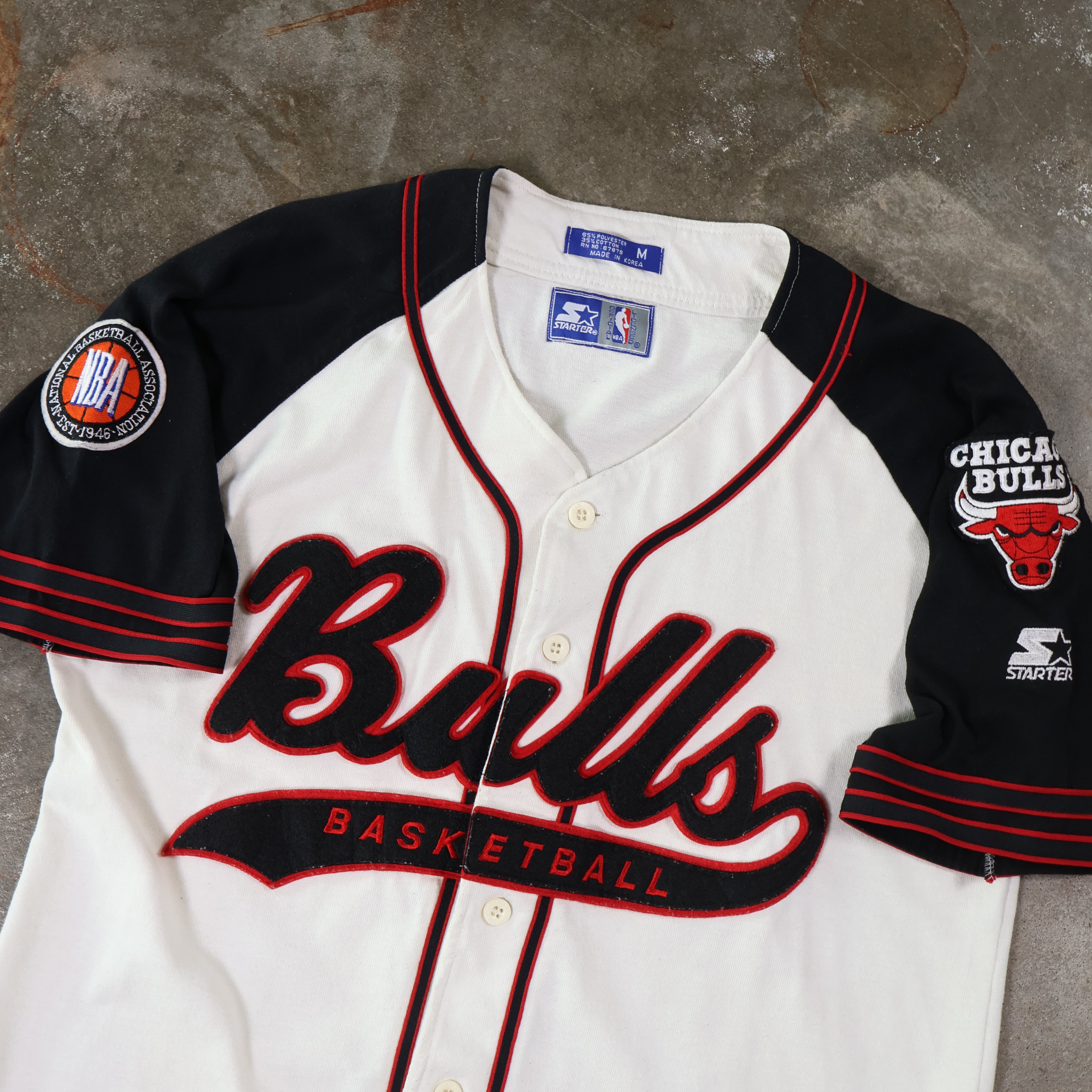 Chicago Bulls Starter Baseball Jersey 90s (Large)