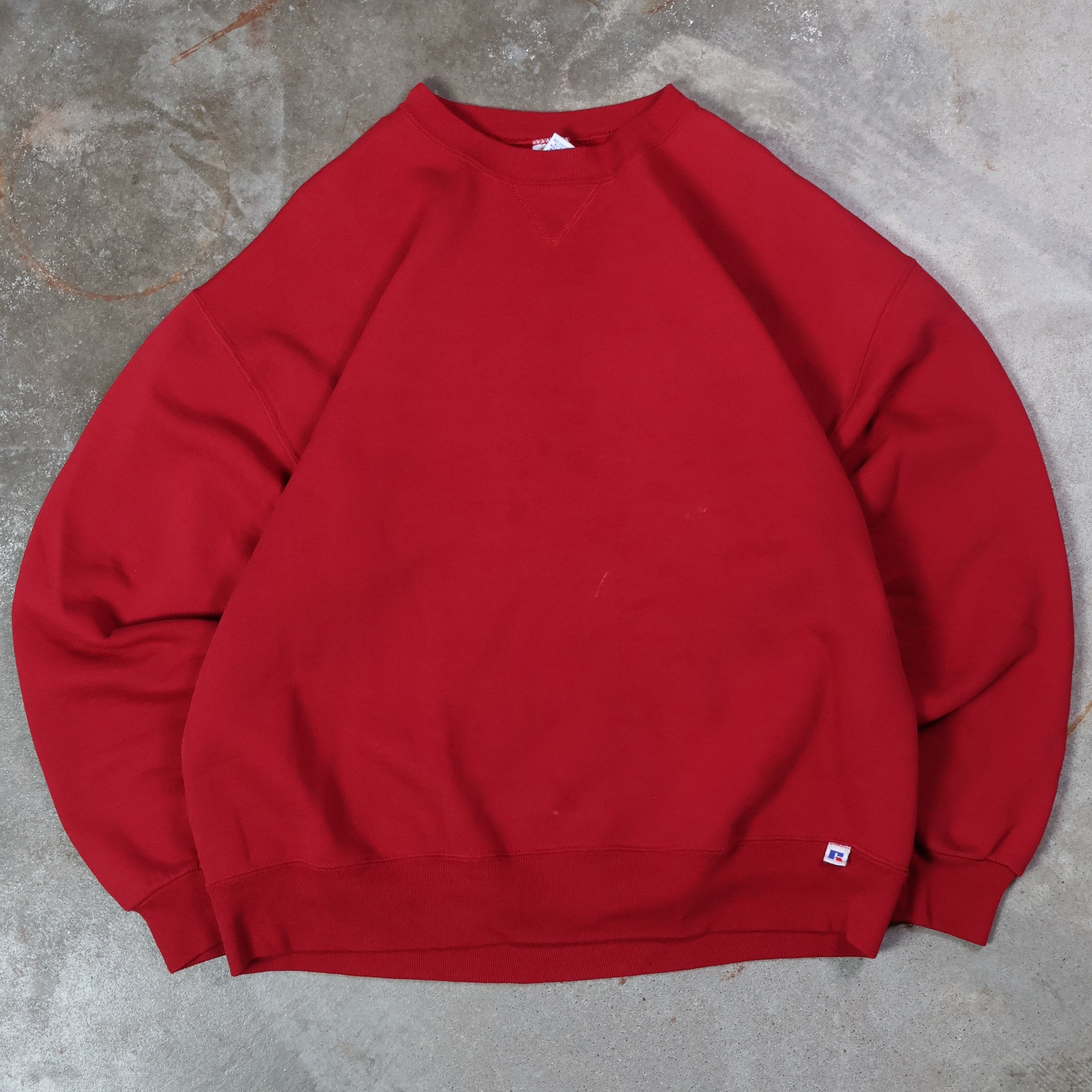 Red Russell Blank Sweatshirt 90s (XL)