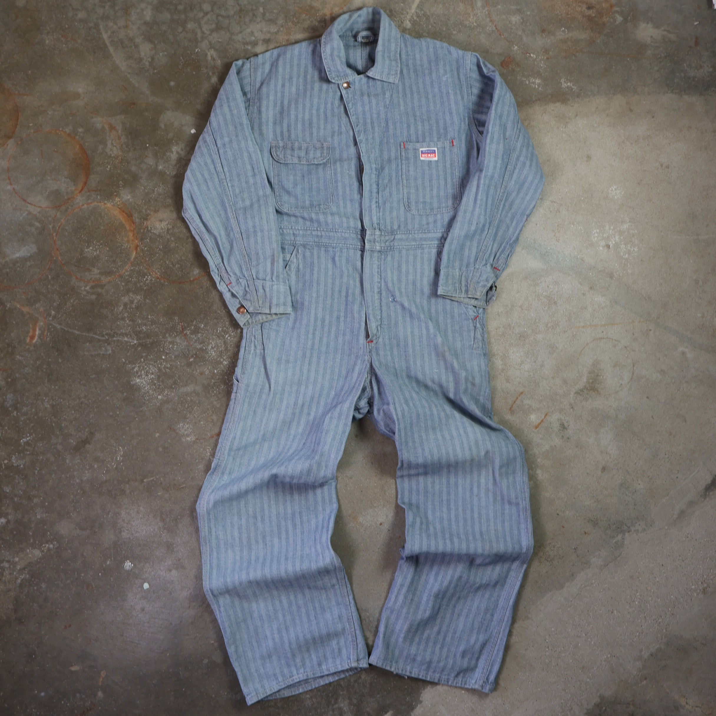 Big Mac Penney's Sanforized  Striped Work Suit (Medium)