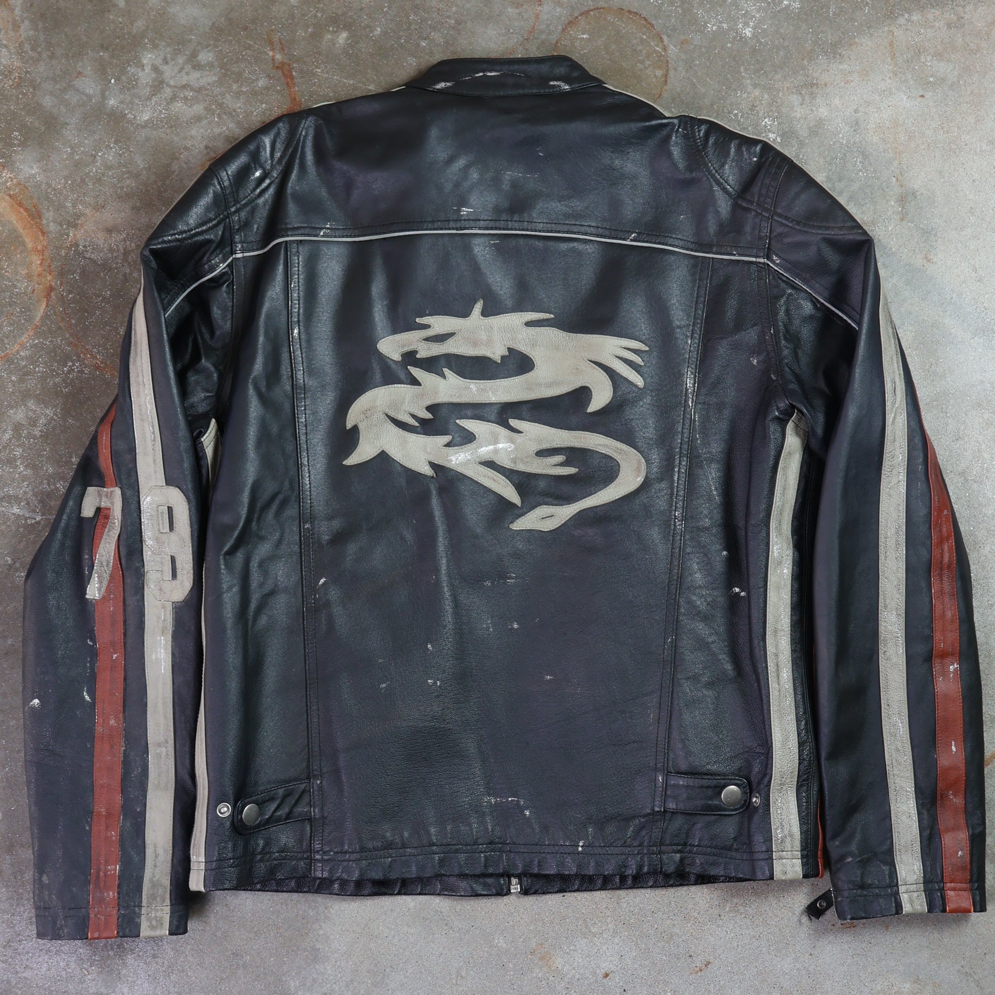 Dragon Cafe Racer Leather Jacket 00s (Large)