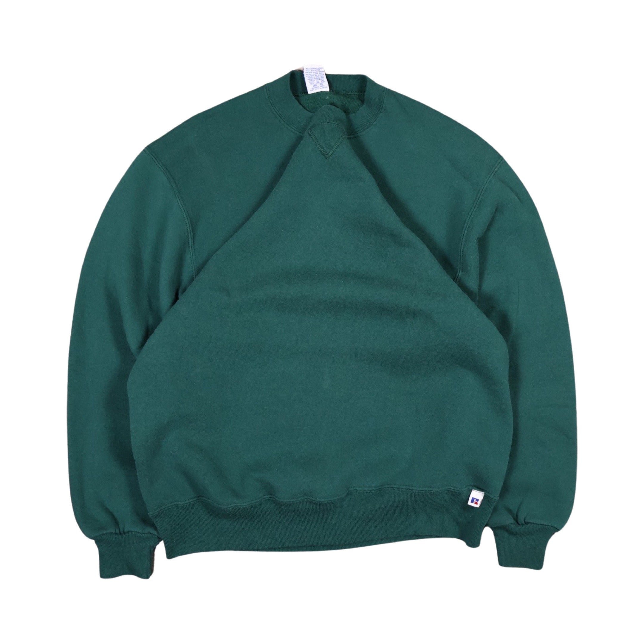 Green 90s Russell Sweater Essential (Large)