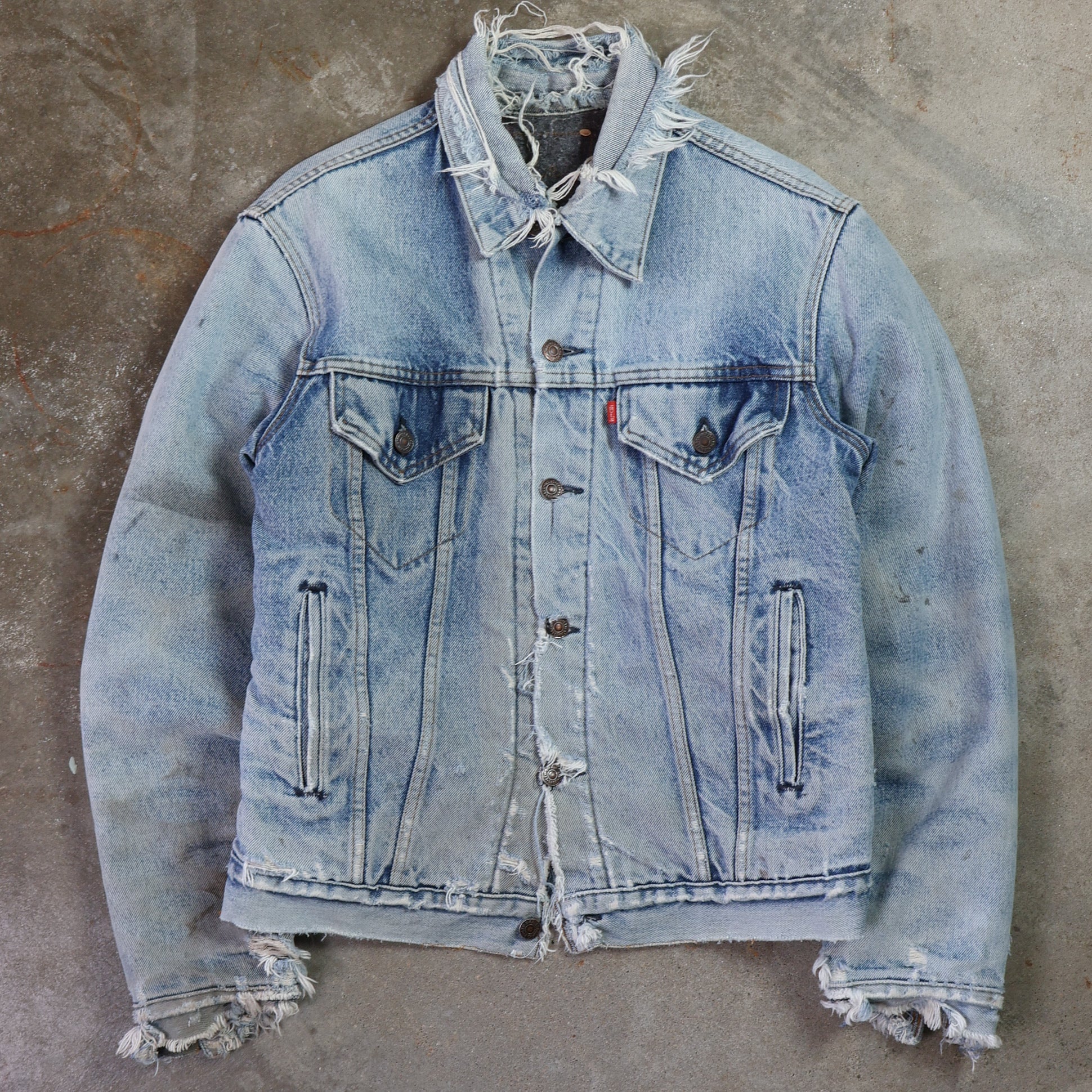 Levi's Distressed Trucker Jacket 80s (Medium)