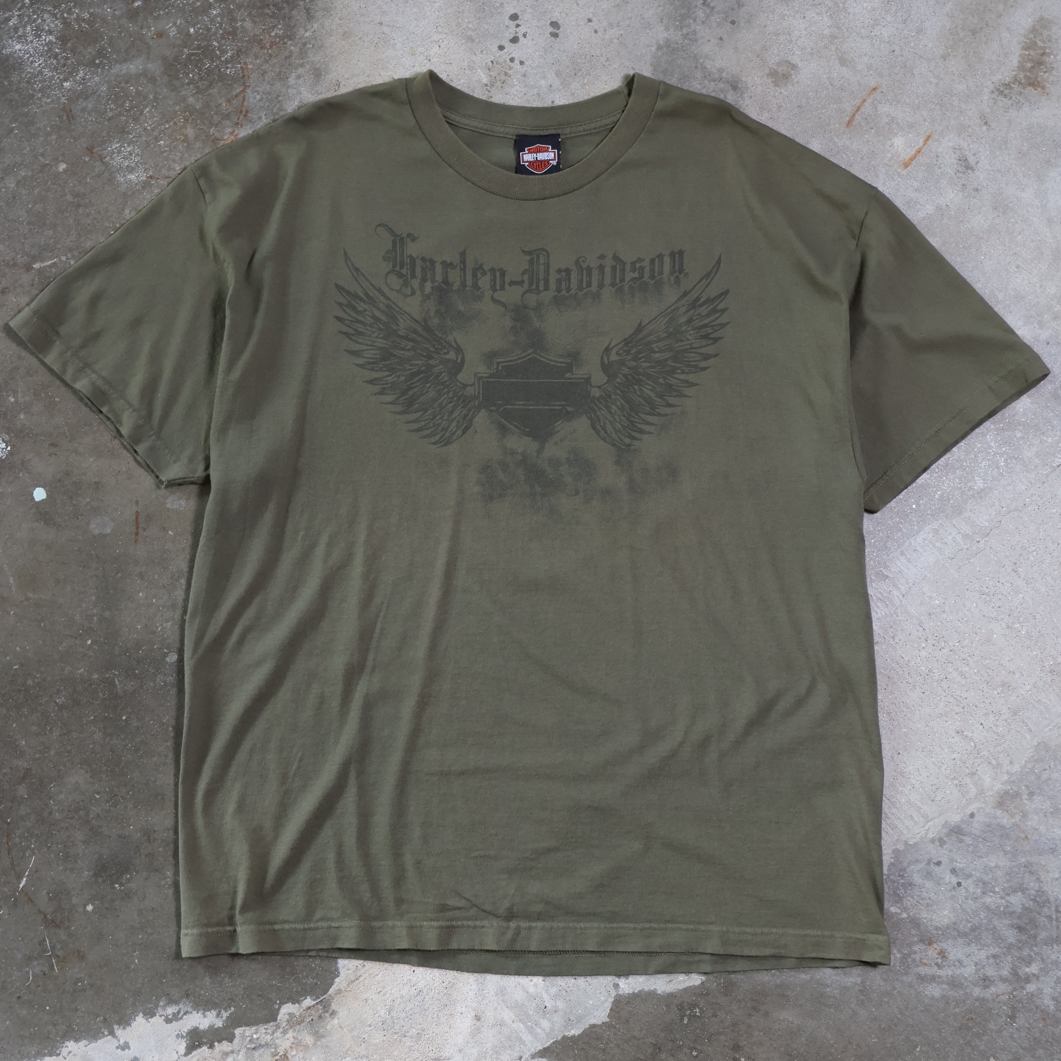 Army Green Harley Davidson Canada T-Shirt 2007 (XXL)