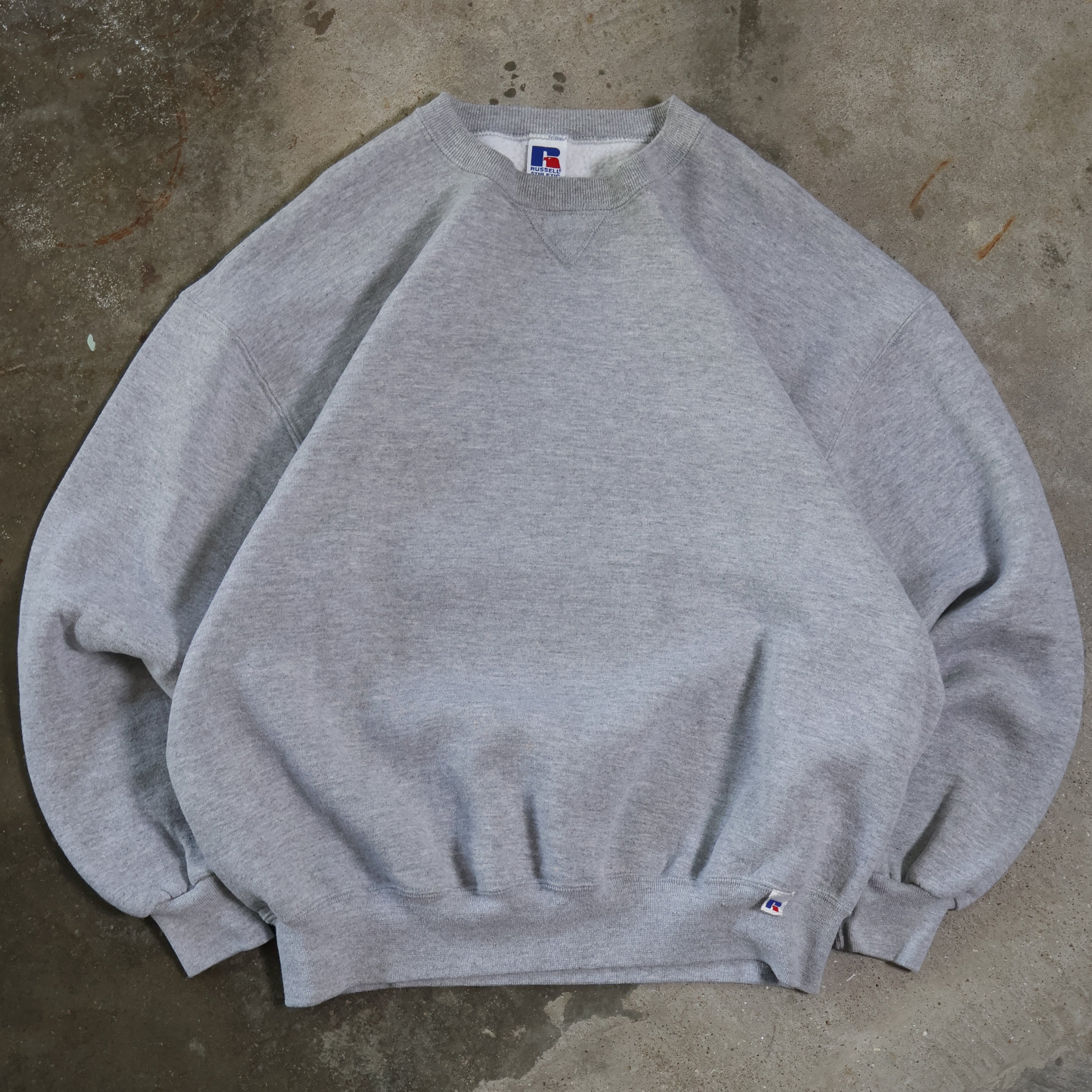 Gray Russell Blank Sweatshirt 90s (XL)