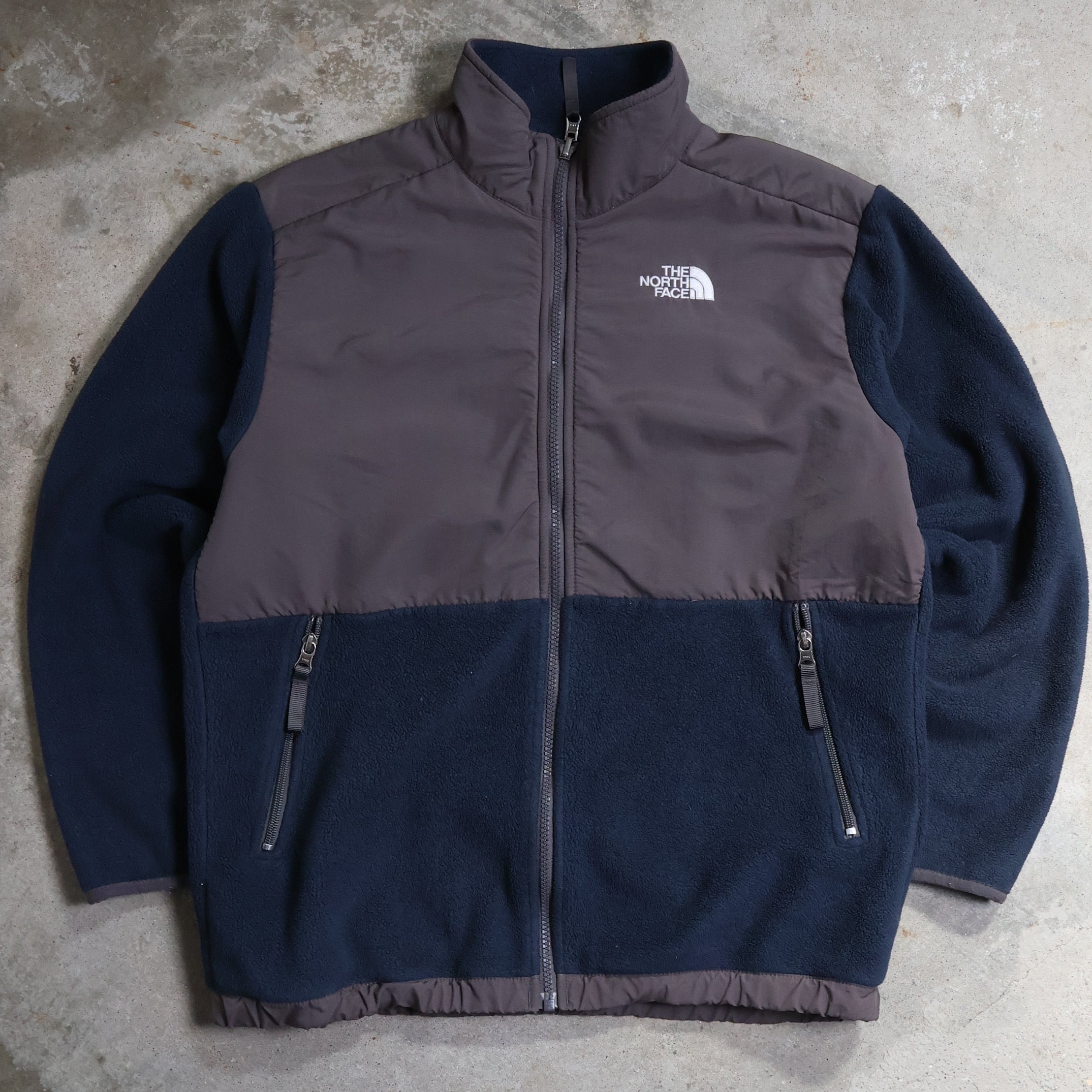 Navy North Face Denali Fleece Jacket (Medium)