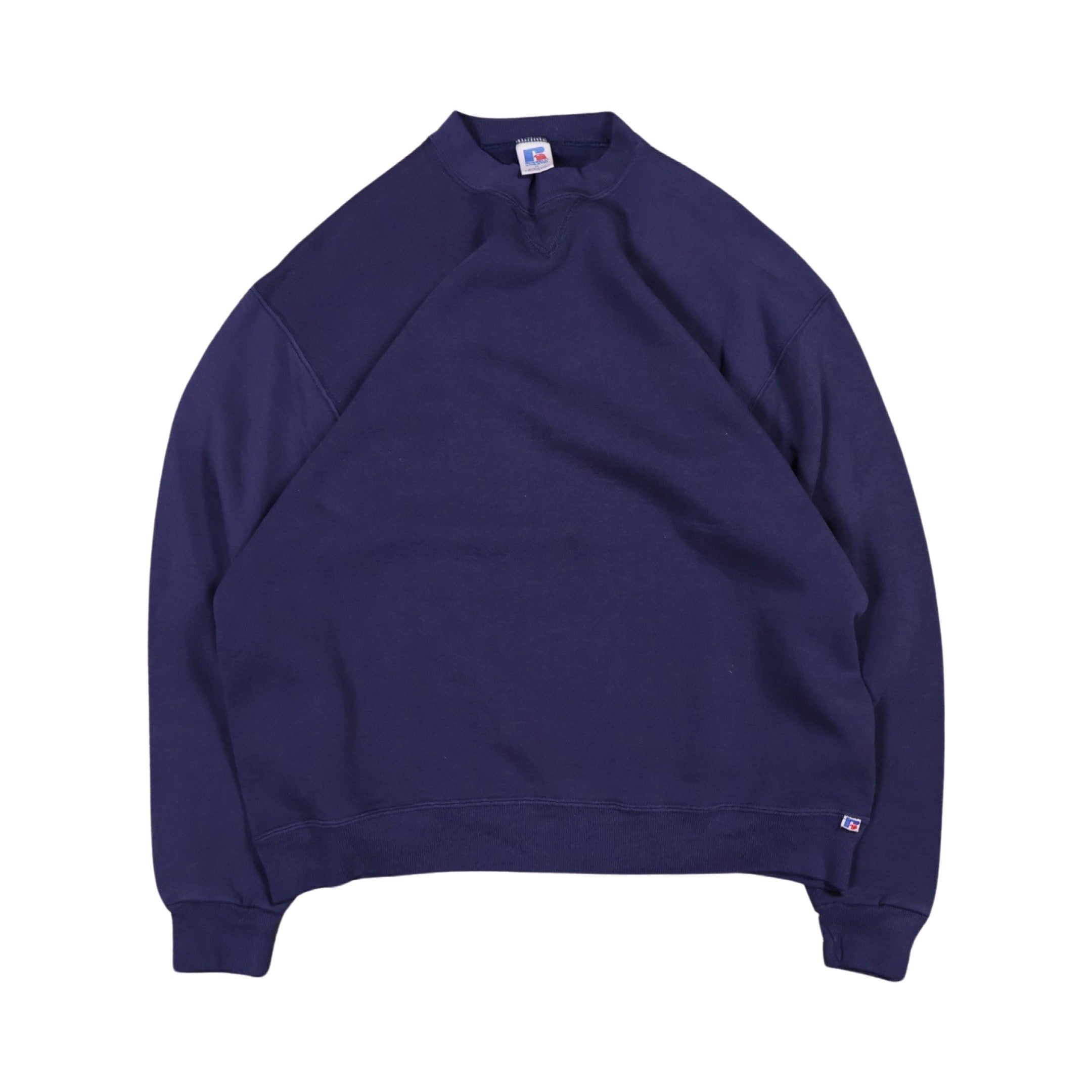 Navy 80s Russell Sweater Essential (Large)
