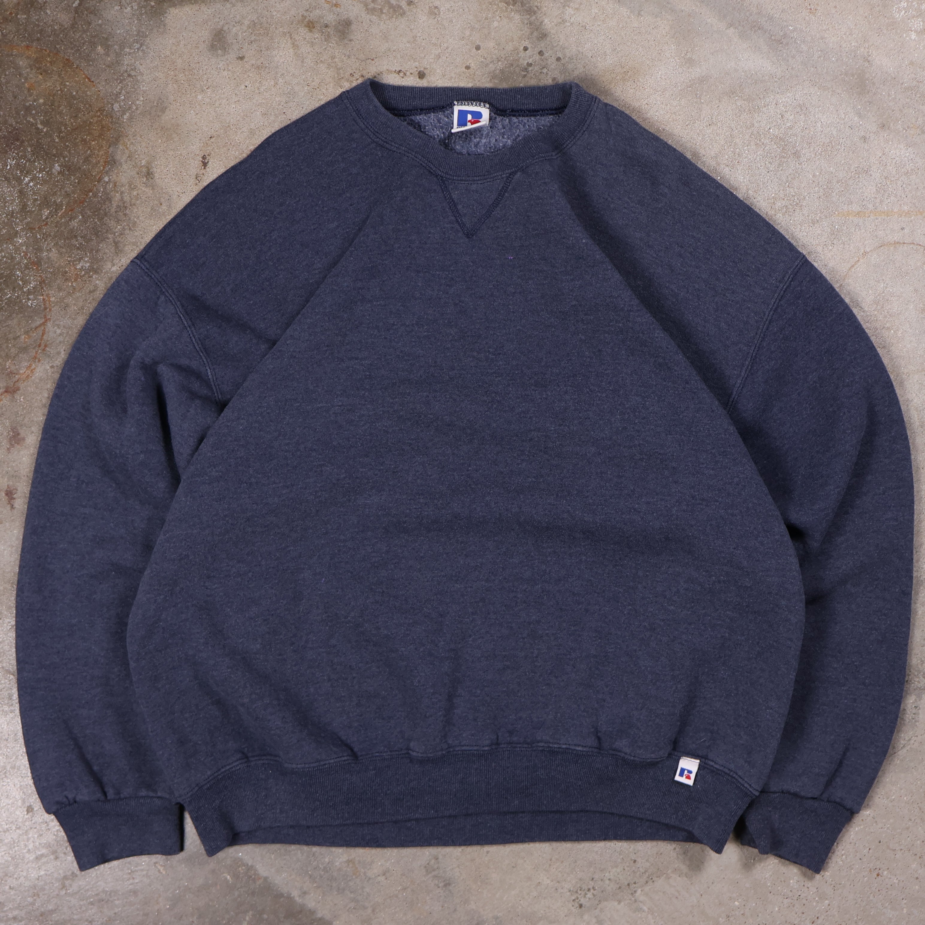 Gray/Blue Russell Blank Sweatshirt 90/00s (XL)