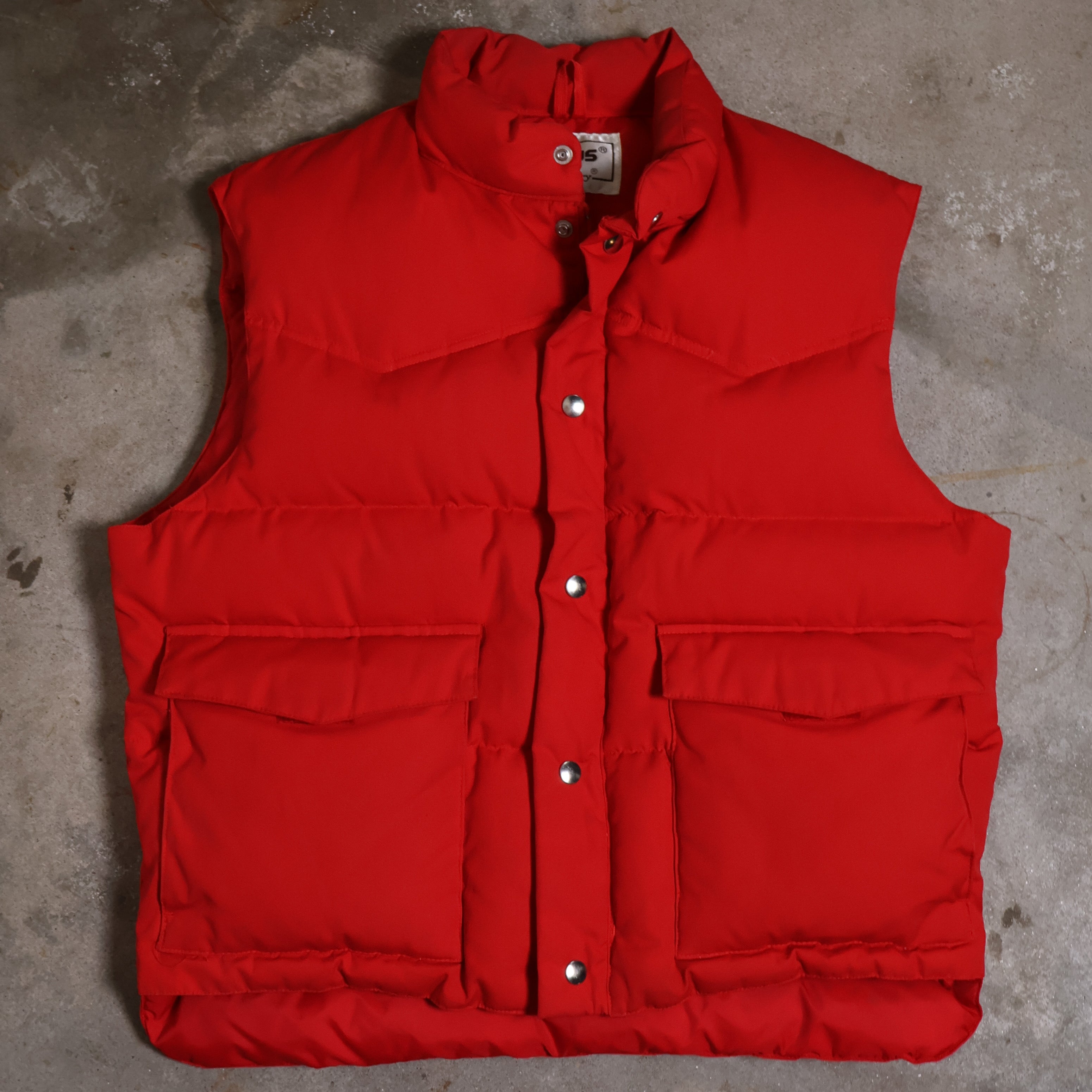 Red Campus Puffer Vest 80/90s (Large)