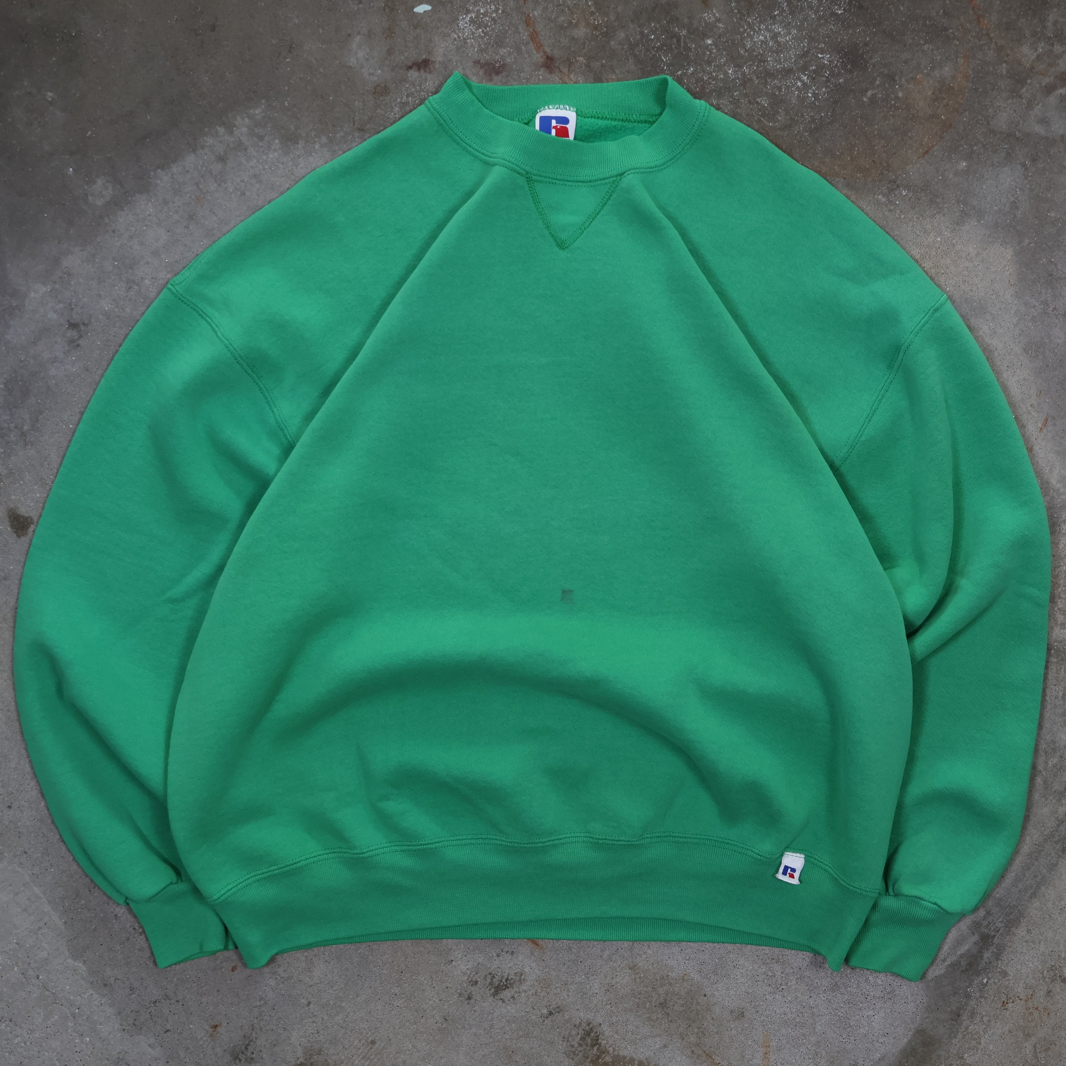 Green Russell Blank Sweatshirt 90s (XL)