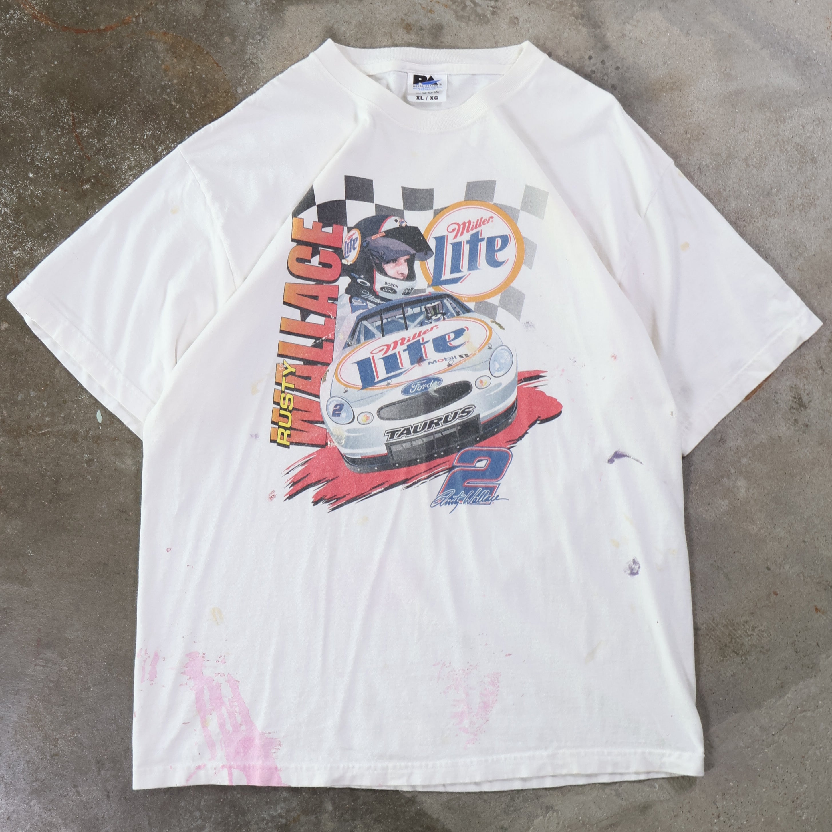 Distressed Rusty Wallace Racing T-Shirt 00s (XL)