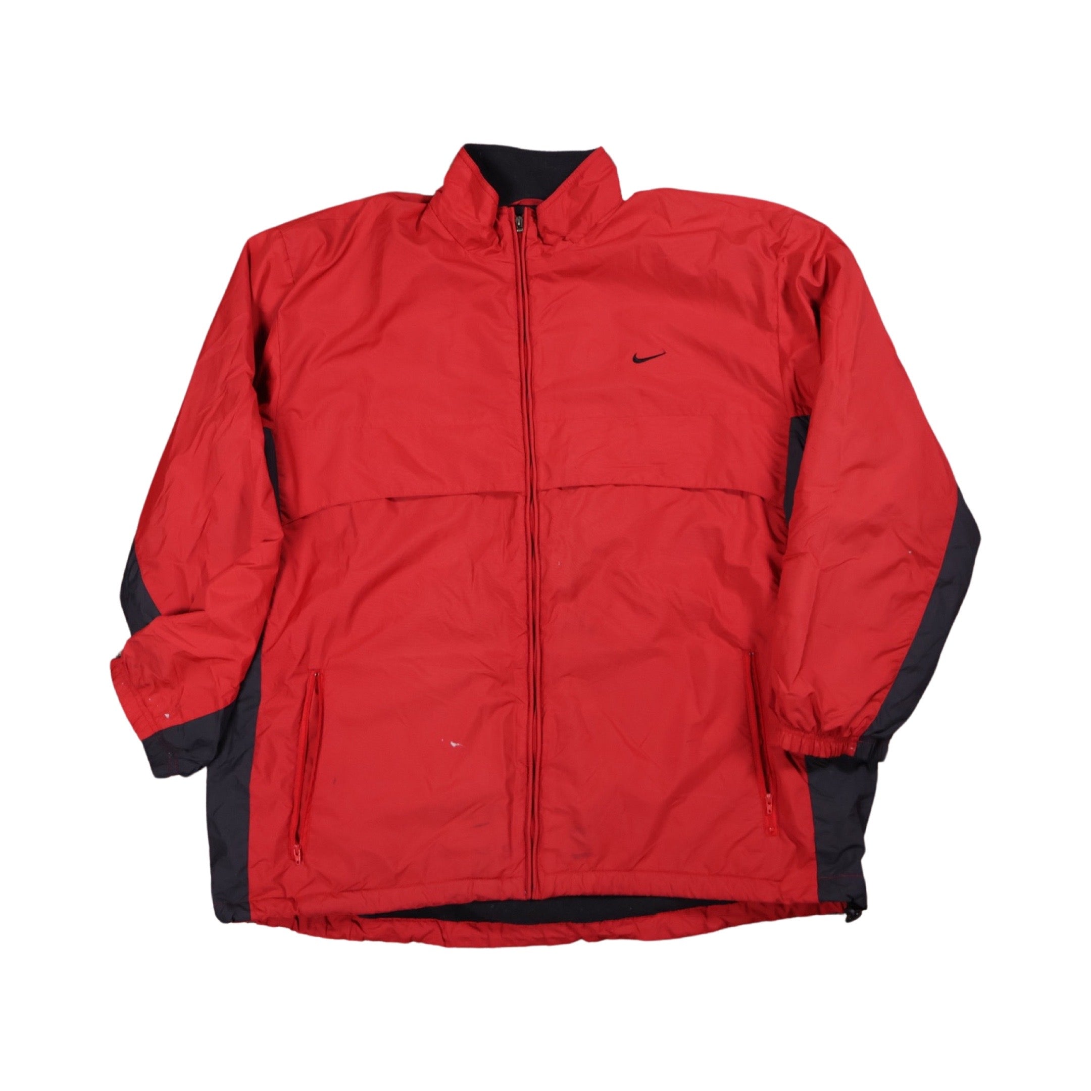 Red Nike 00s Fleece-Lined Jacket (XL)