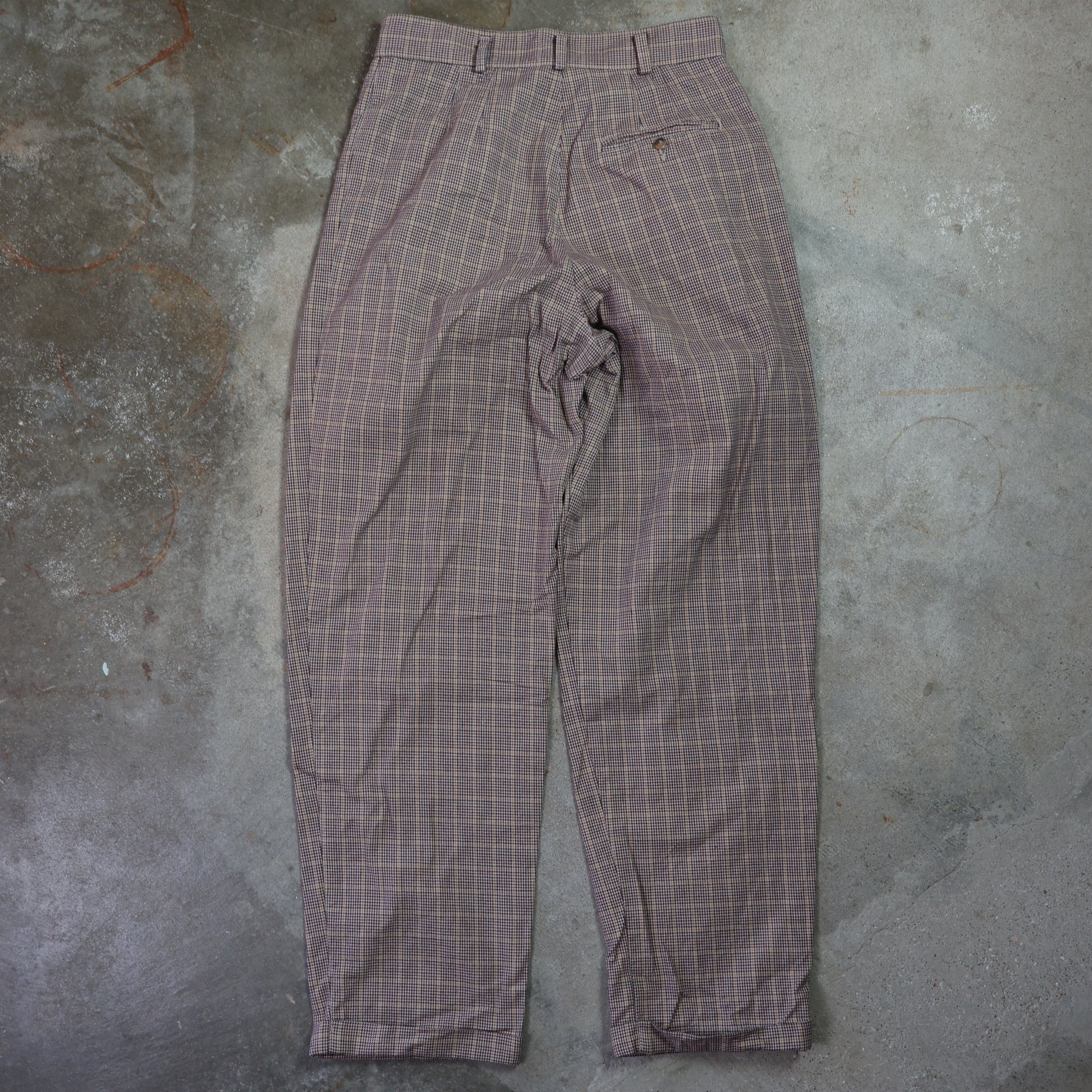 Lizsport Plaid/Houndstooth Trousers 90s (28")