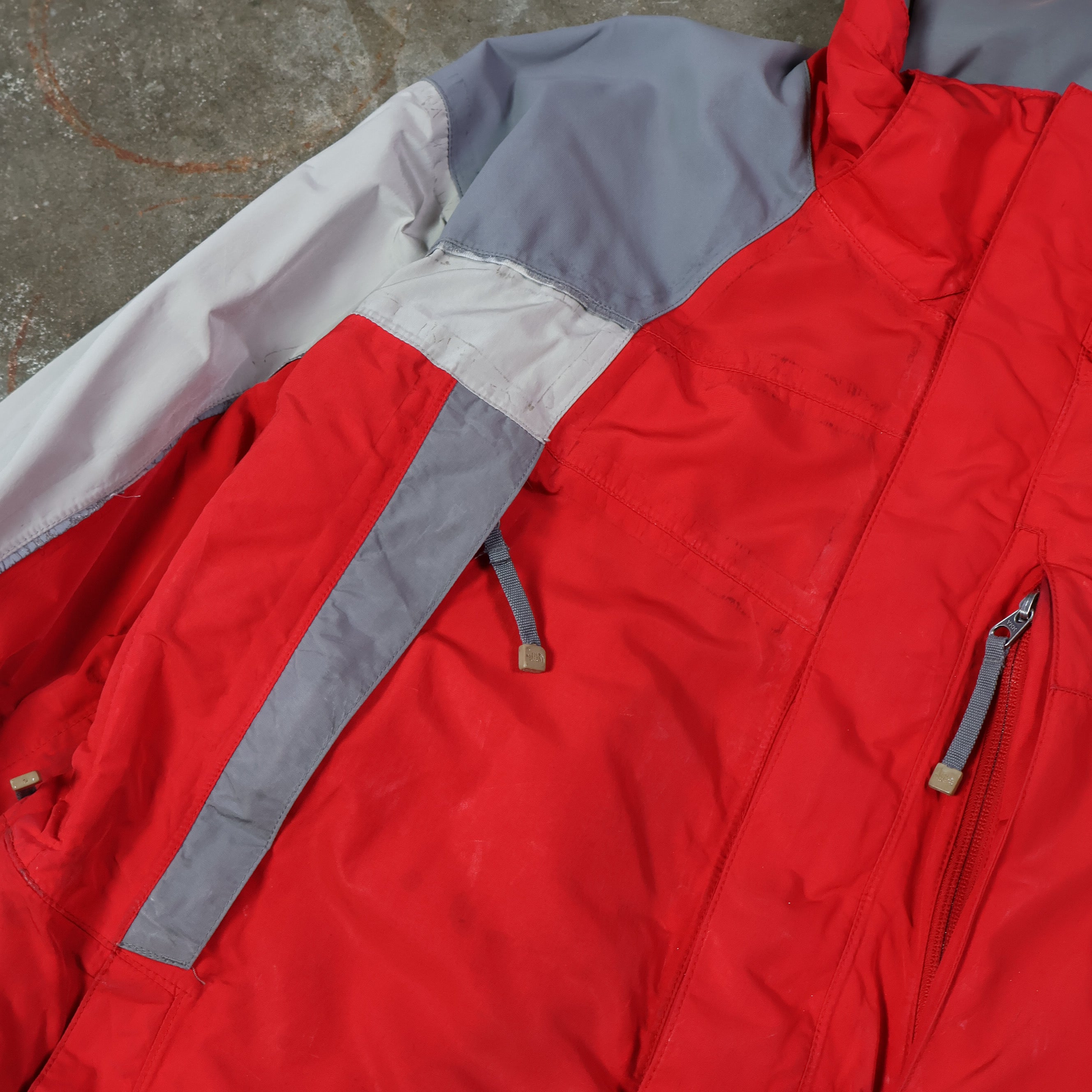 Red North Face Shell HyVent Jacket (Large)