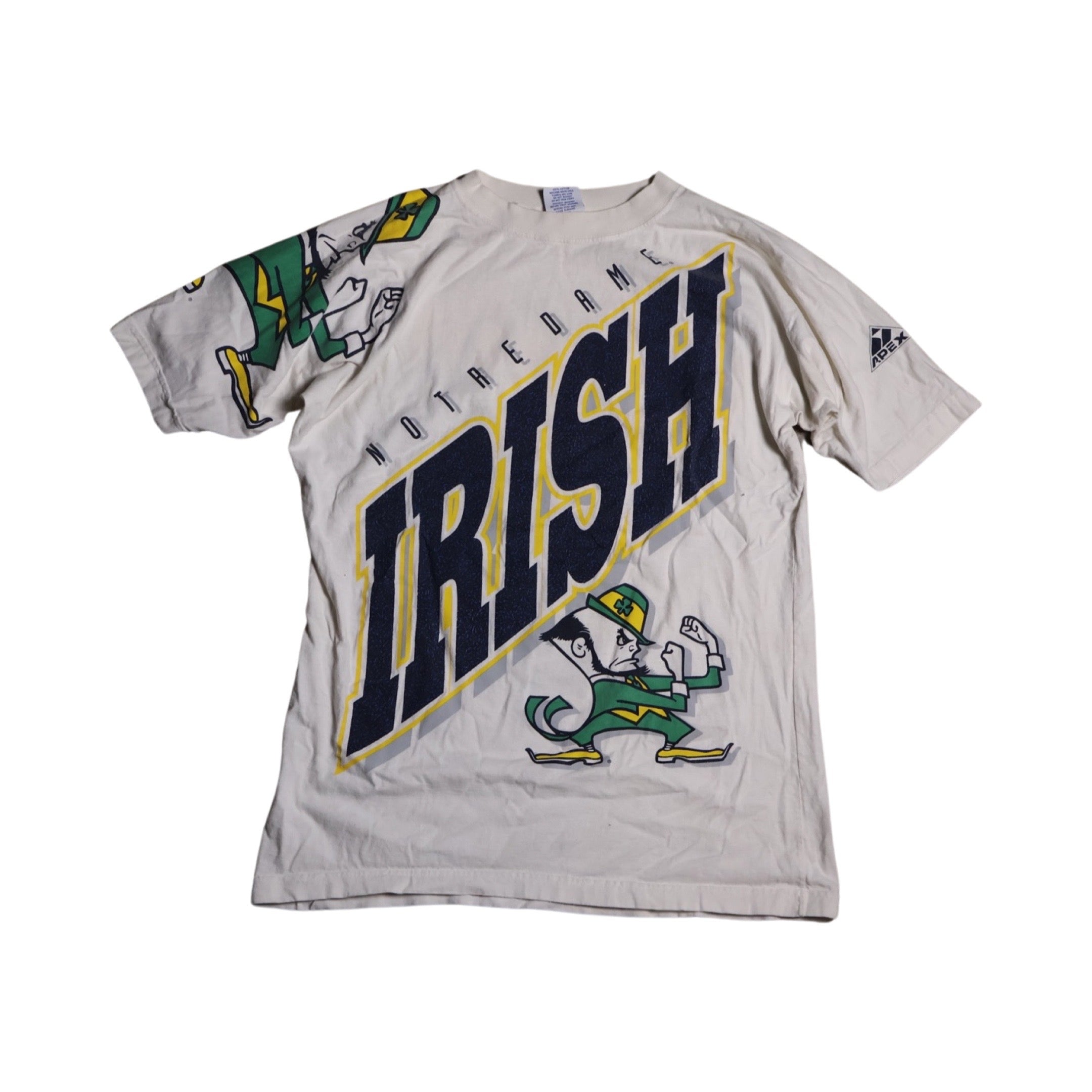 Notre Dame All-Over Print 90s T-Shirt Grail (Large)
