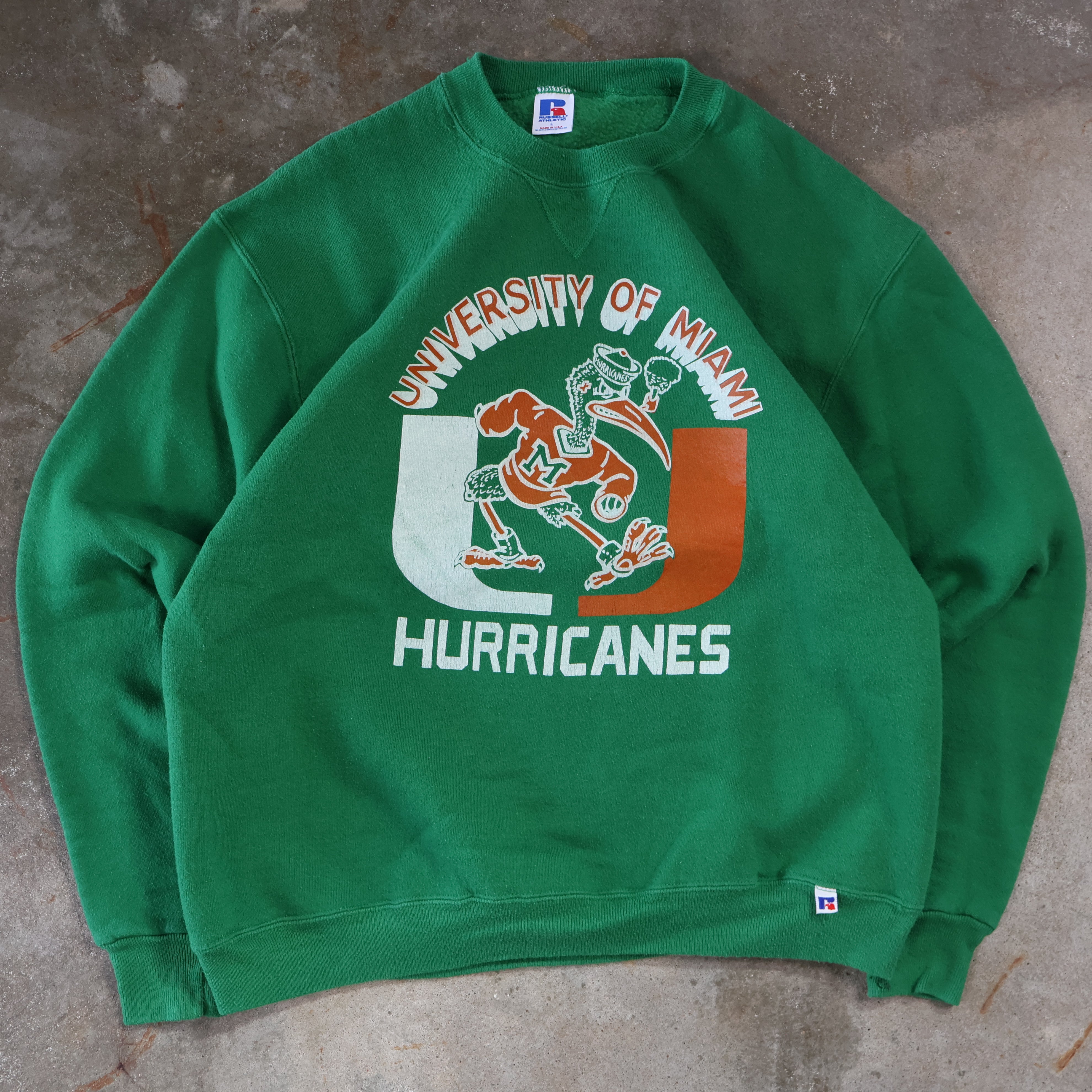 University of Miami Hurricanes 80s Sweatshirt (Large)