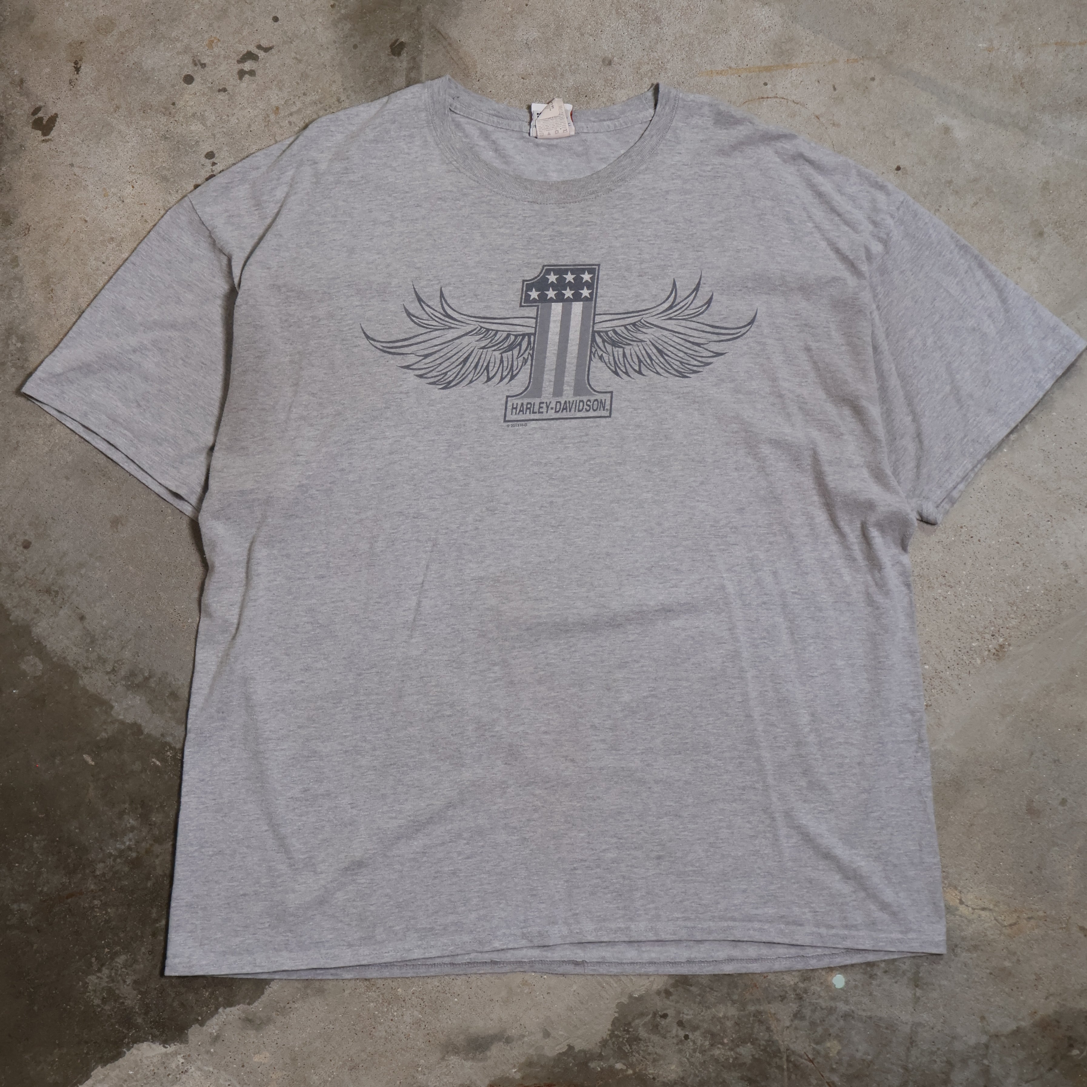 Gray Harley Davidson Racing T-Shirt (XXXL)