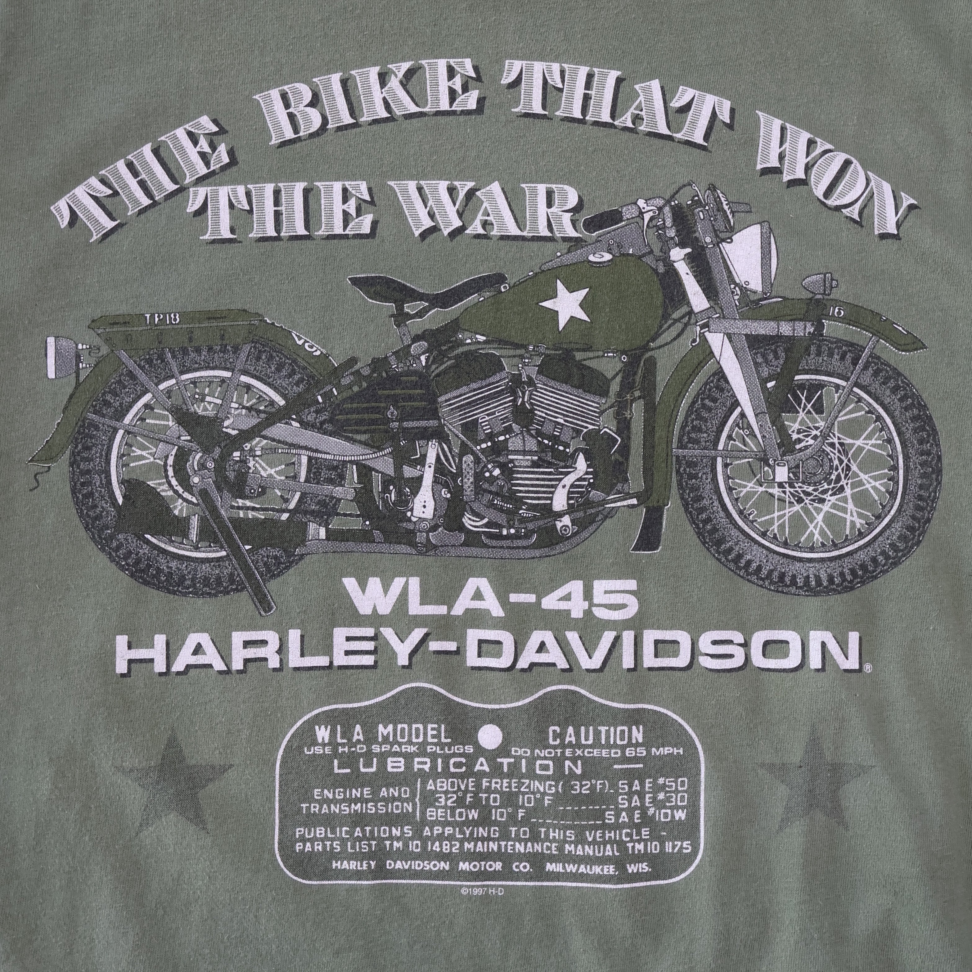 Harley Davidson WLA-45 Motorcycle T-Shirt 2001 (XL)