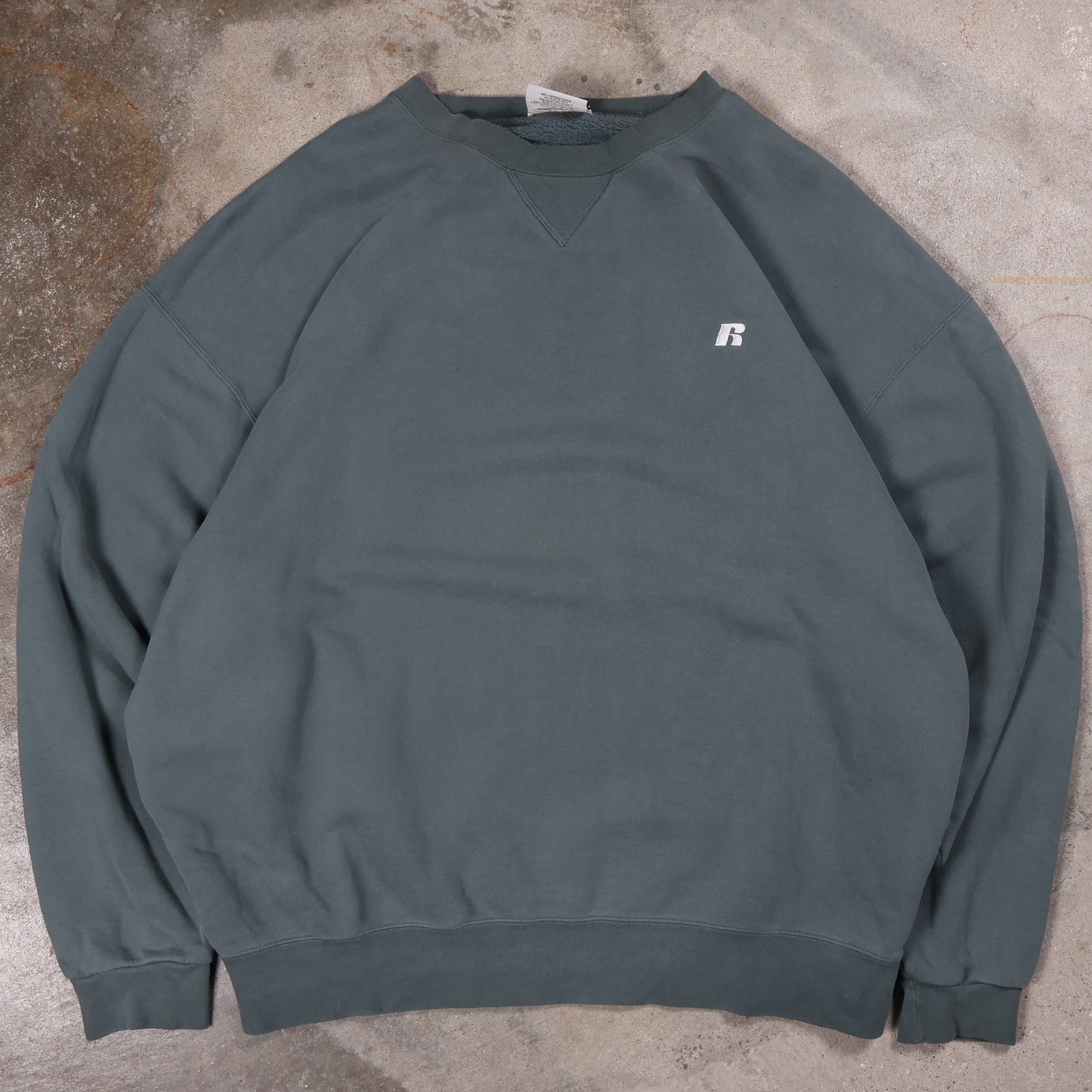 Green Russell Blank Sweatshirt 90s (XXL)