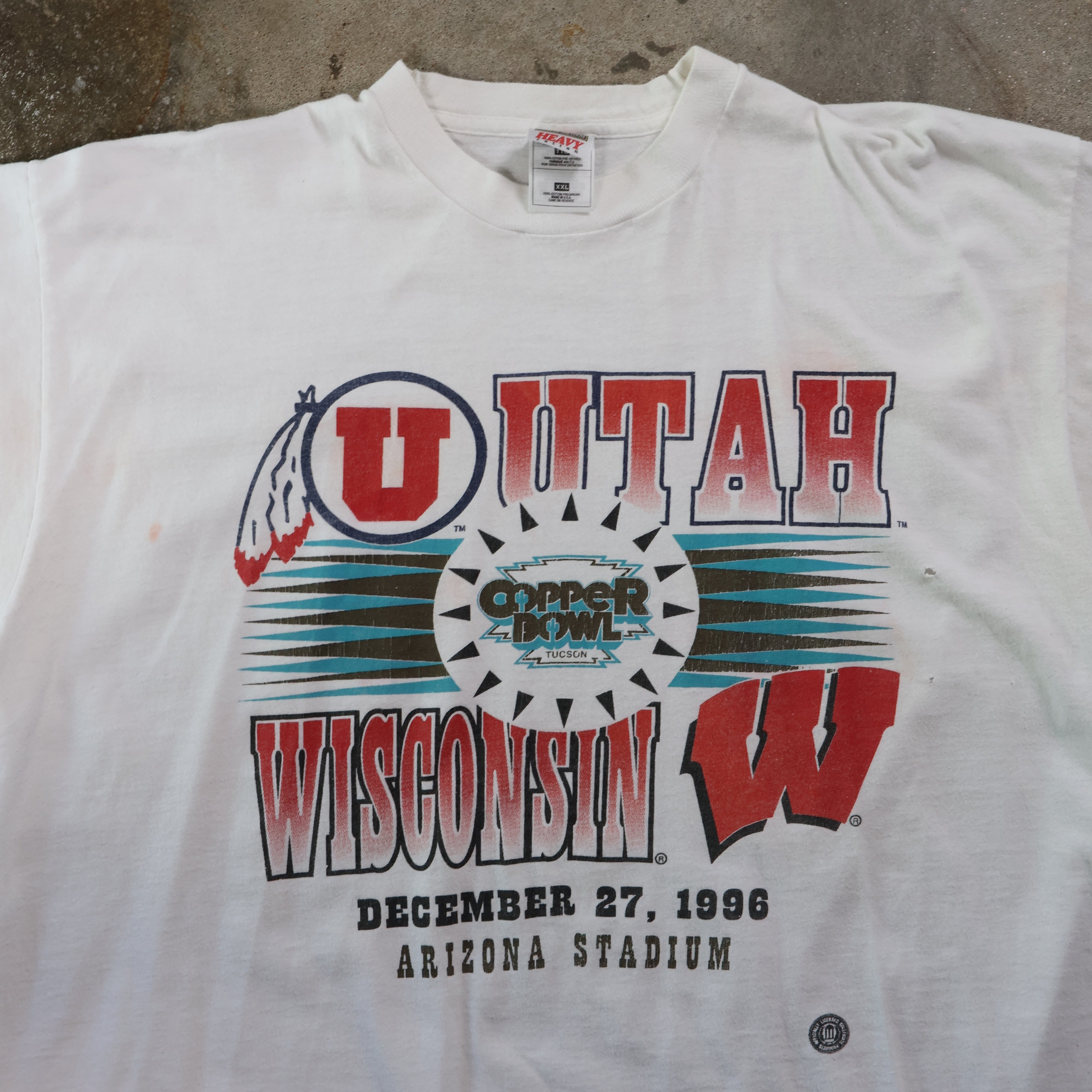 Utah vs. Wisconsin Copper Bowl T-Shirt 1996 (XXL)