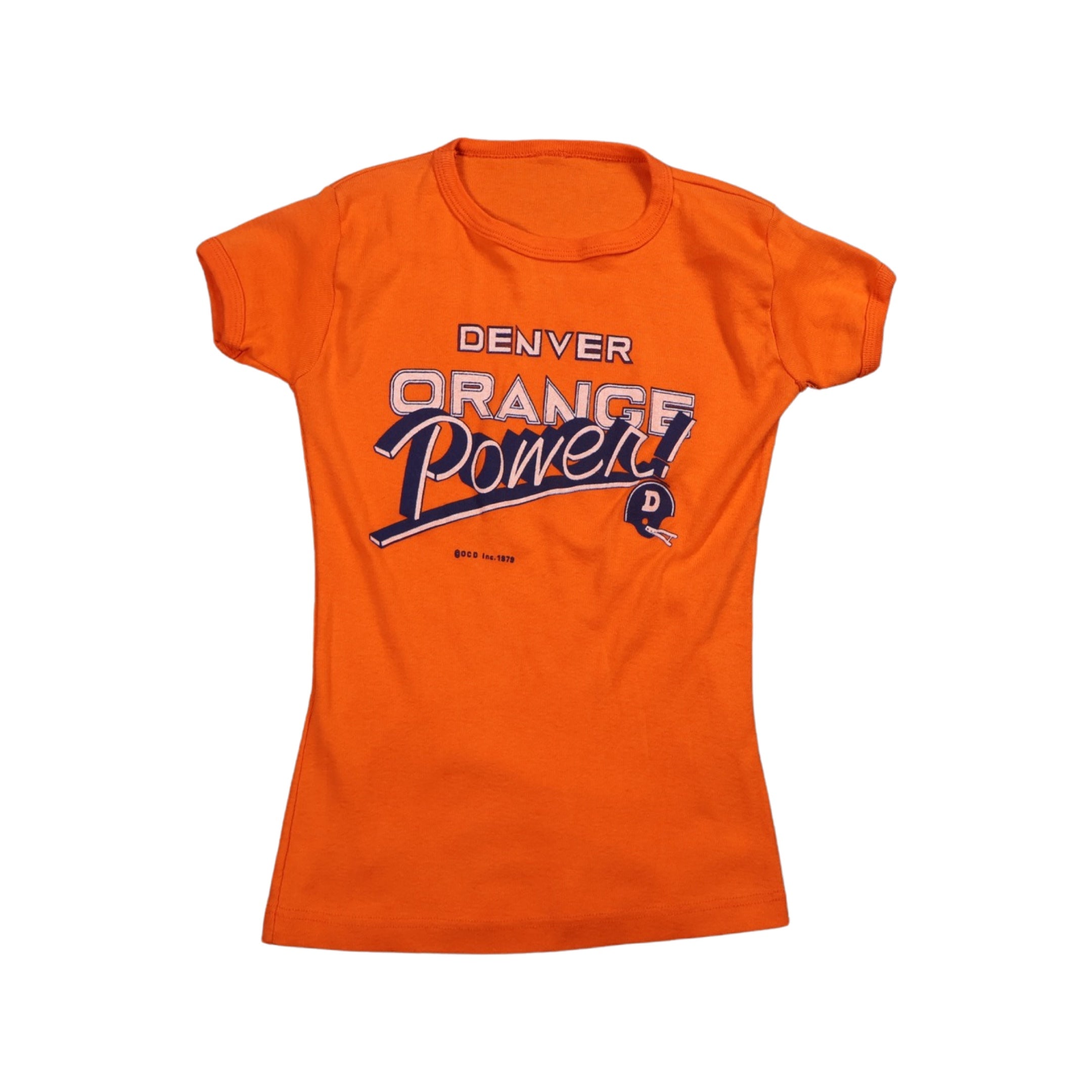 Denver Broncos Orange Power 1979 Women’s T-Shirt (XS)