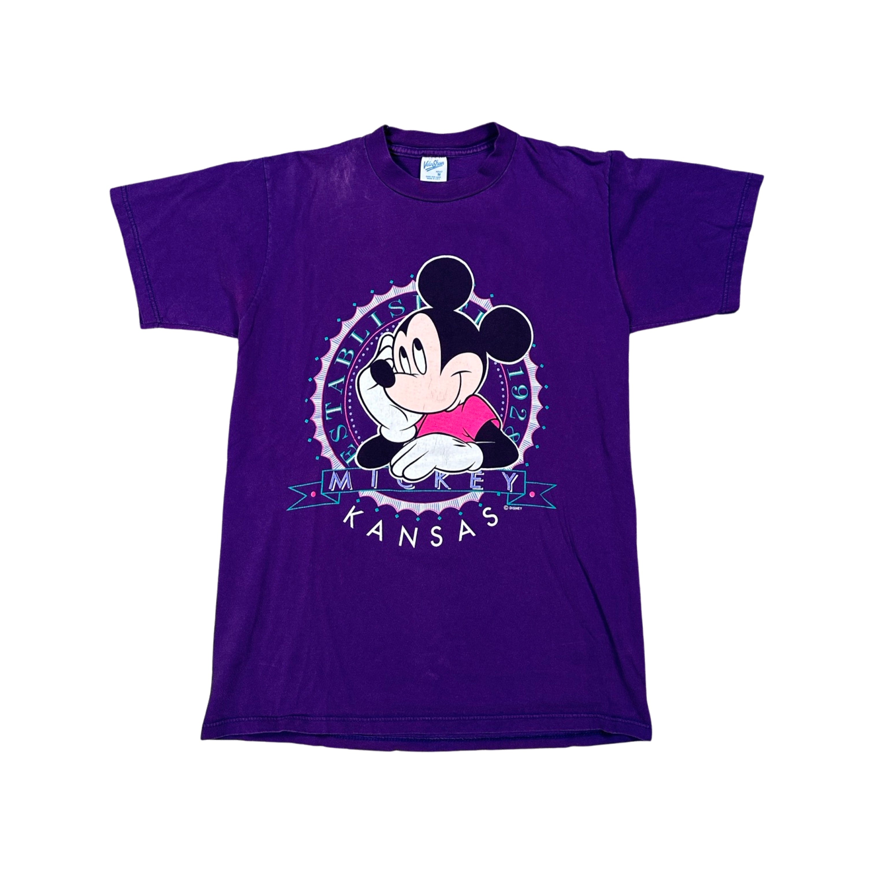 Purple Mickey Kansas 90s T-Shirt (Medium)