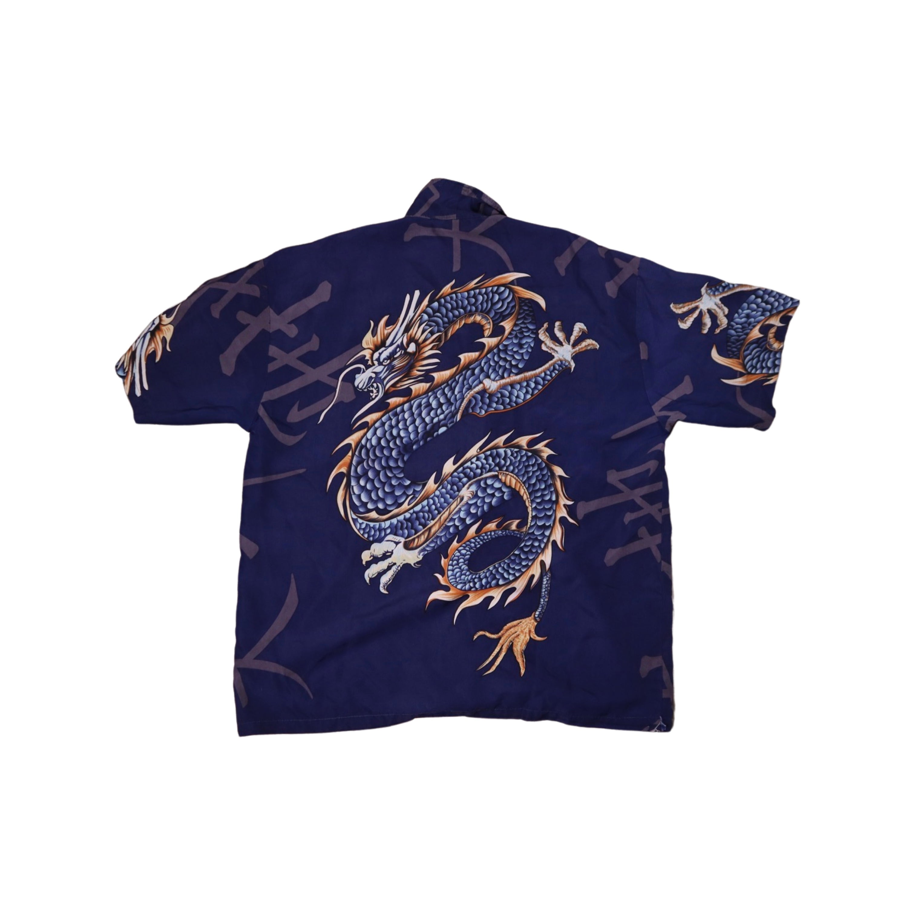 Blue Dragon 00s Button-Up T-Shirt (XXL)