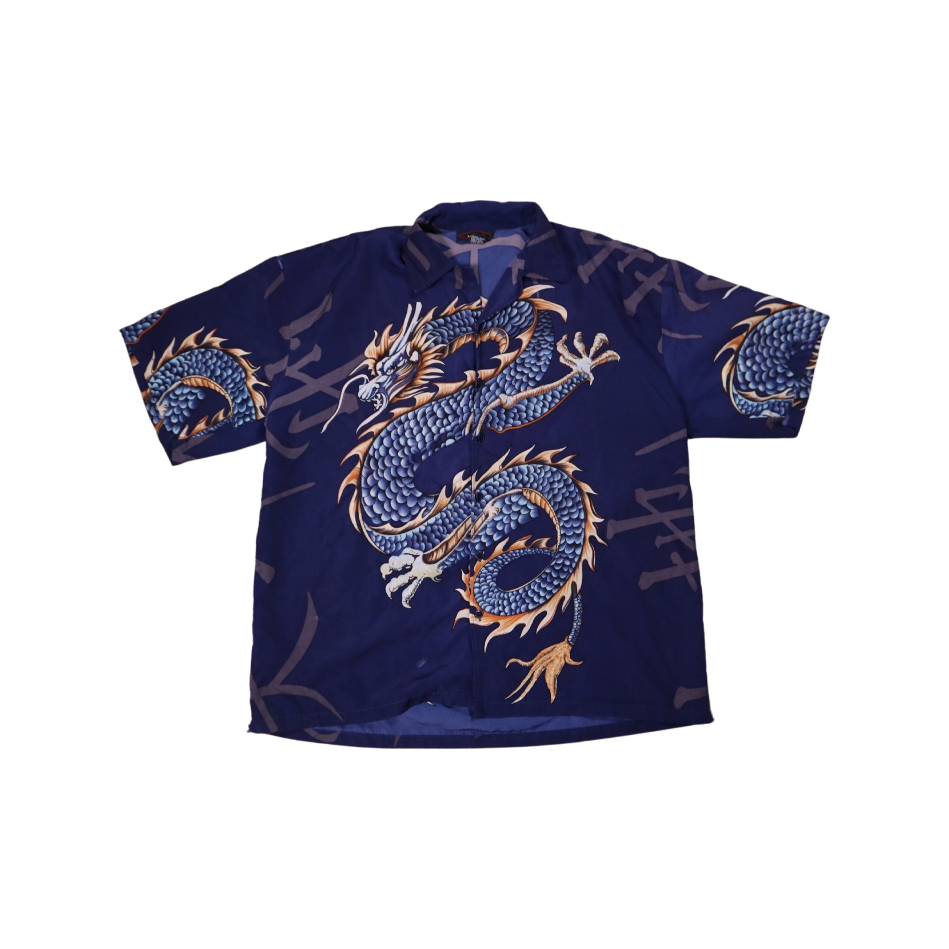 Blue Dragon 00s Button-Up T-Shirt (XXL)