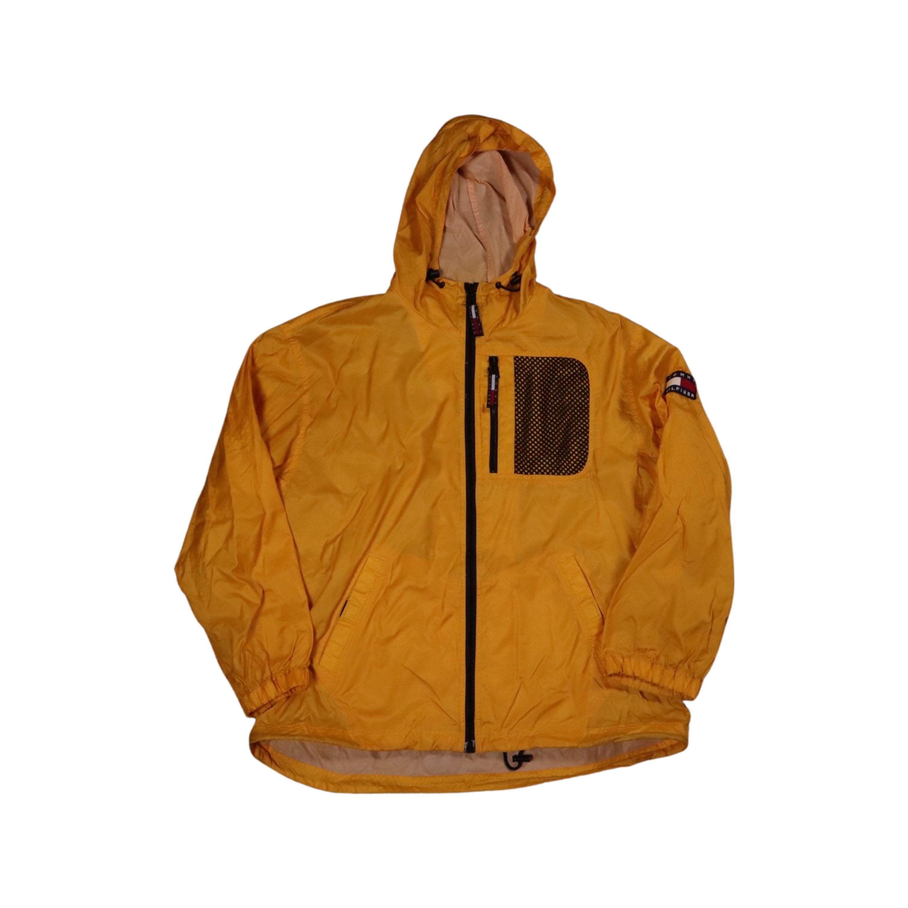 Yellow Tommy Hilfiger 90s Rain Jacket (XL)