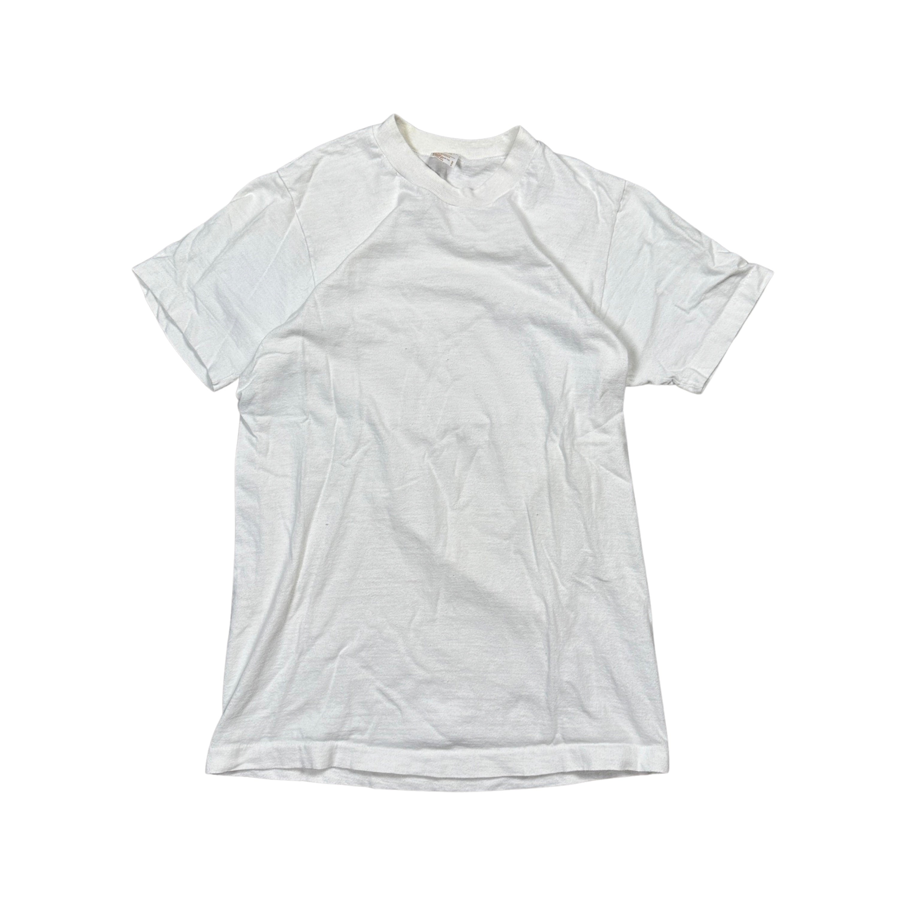 JCPenney 60/70s White Blank T-Shirt Essential (Small)