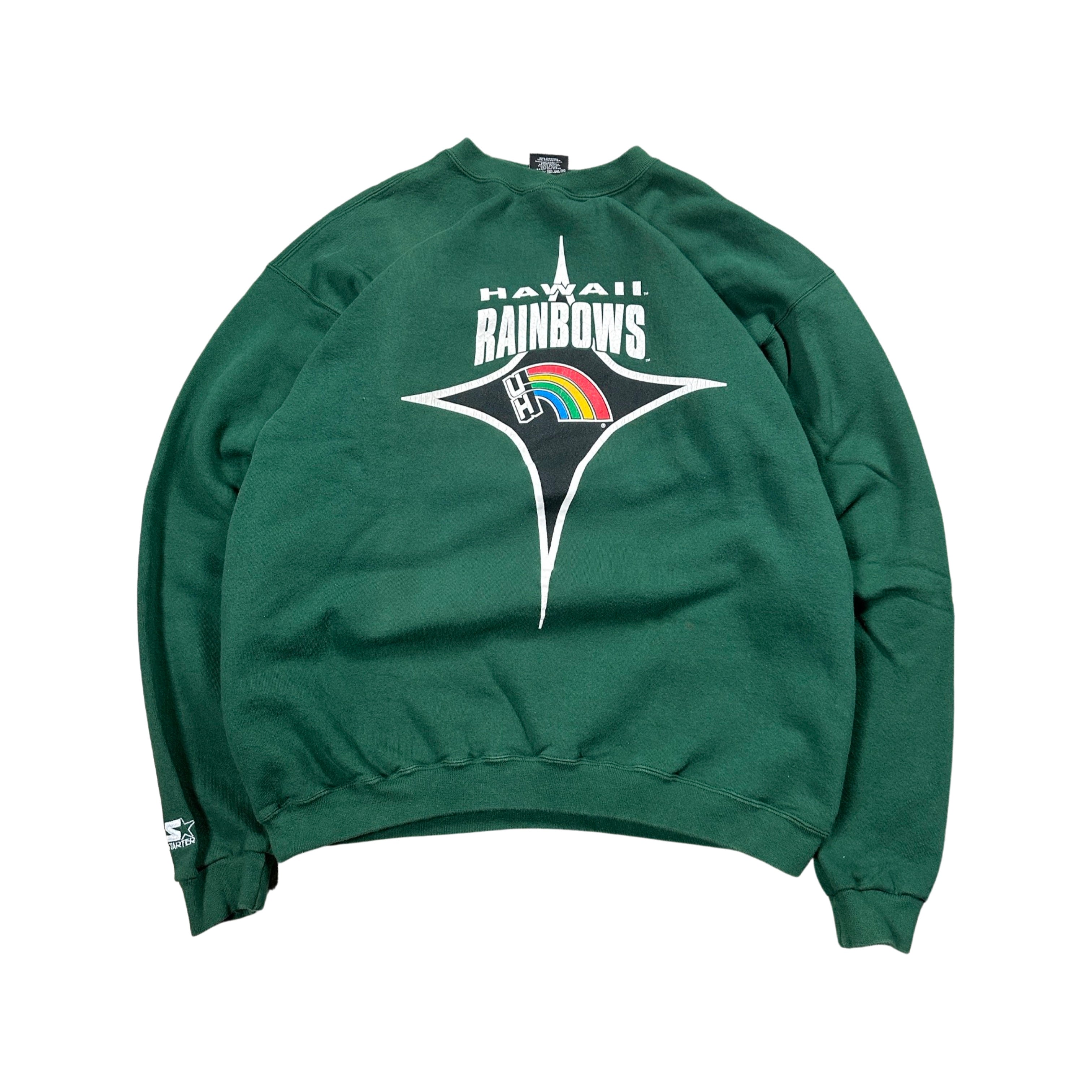 Green University of Hawaii Rainbows 90s Sweater (XL)
